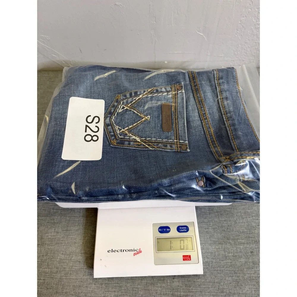 Wrangler Jeans Girls 14 Regular Blue 1009MWGMS Bootcut Stretch Western Denim